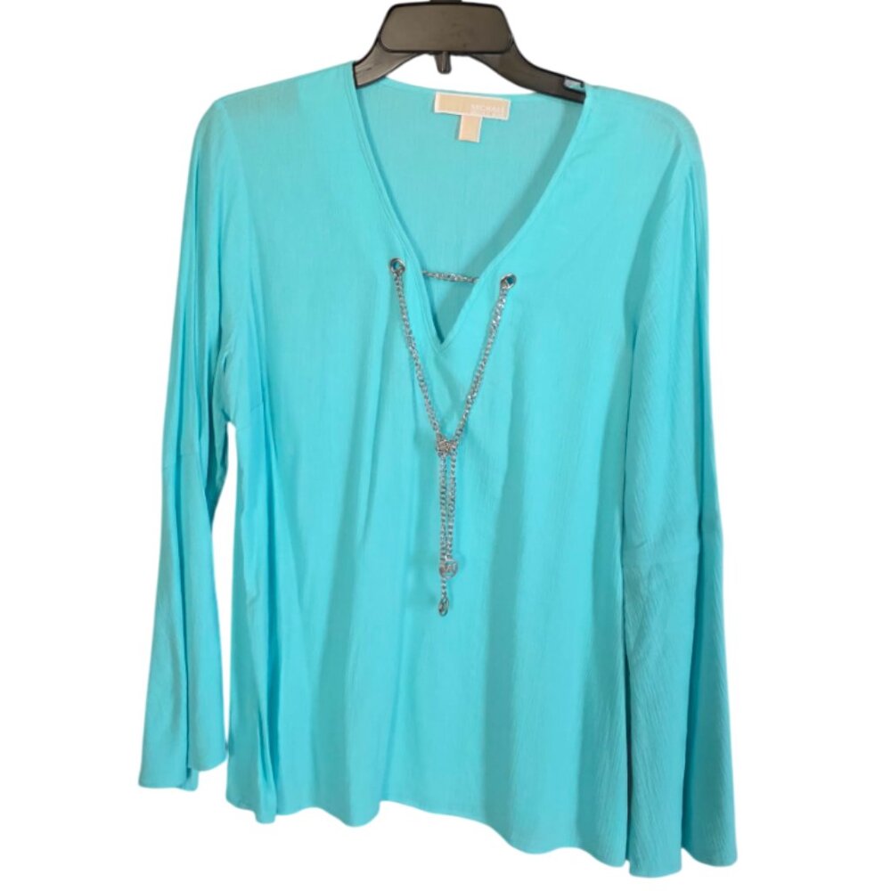 EUC Michael Michael Kors with Silver Chain accent and Bell Sleeves